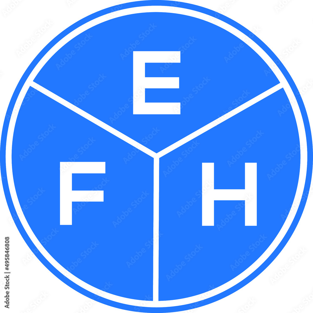 EFH letter logo design on White background. EFH creative Circle letter logo concept. EFH letter design. EFH letter logo design on White background. EFH creative Circle letter logo concept. EFH letter design.