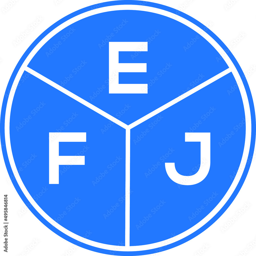 EFJ letter logo design on White background. EFJ creative Circle letter logo concept. EFJ letter design. EFJ letter logo design on White background. EFJ creative Circle letter logo concept. EFJ letter design.