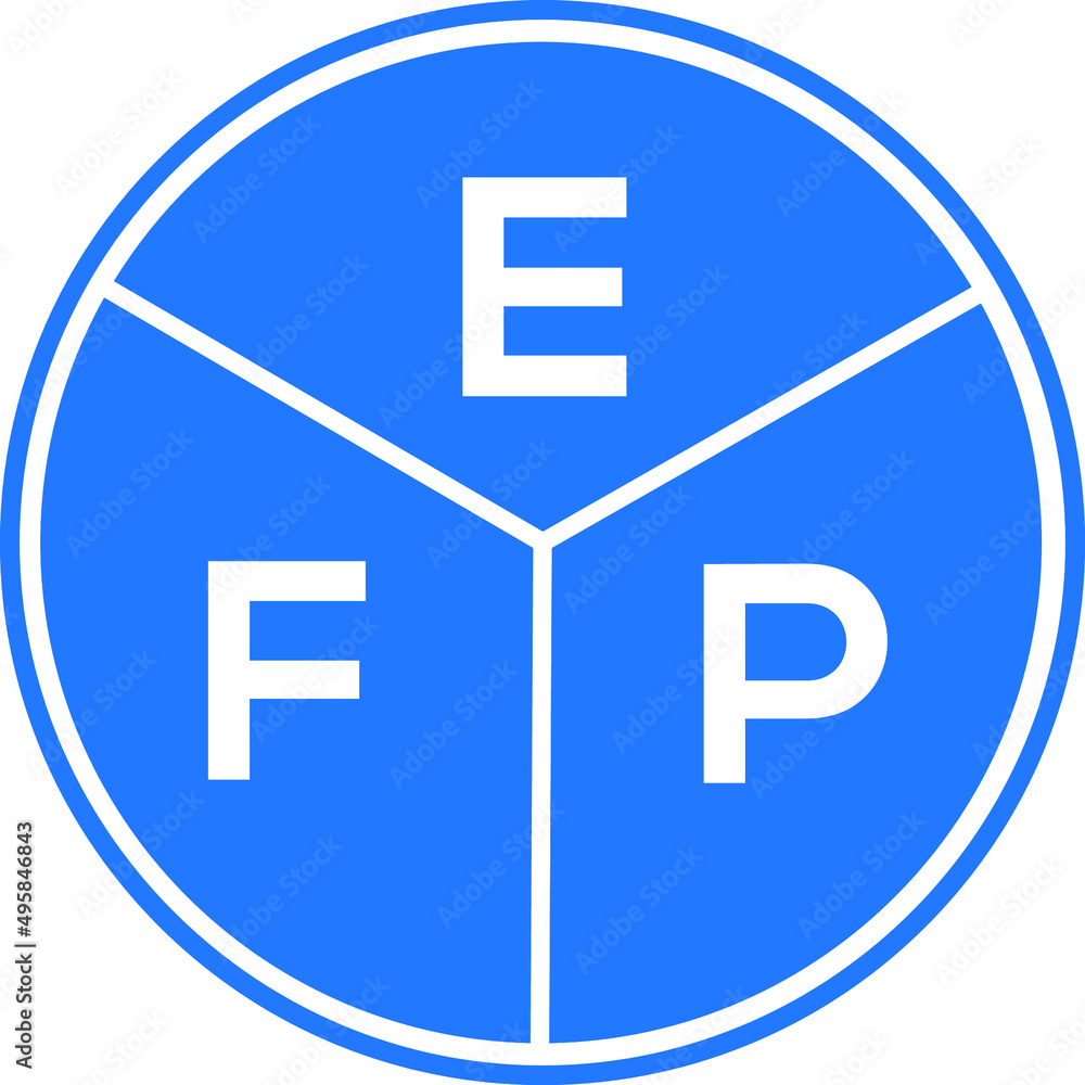 EFP letter logo design on White background. EFP creative Circle letter logo concept. EFP letter design. EFP letter logo design on White background. EFP creative Circle letter logo concept. EFP letter design.