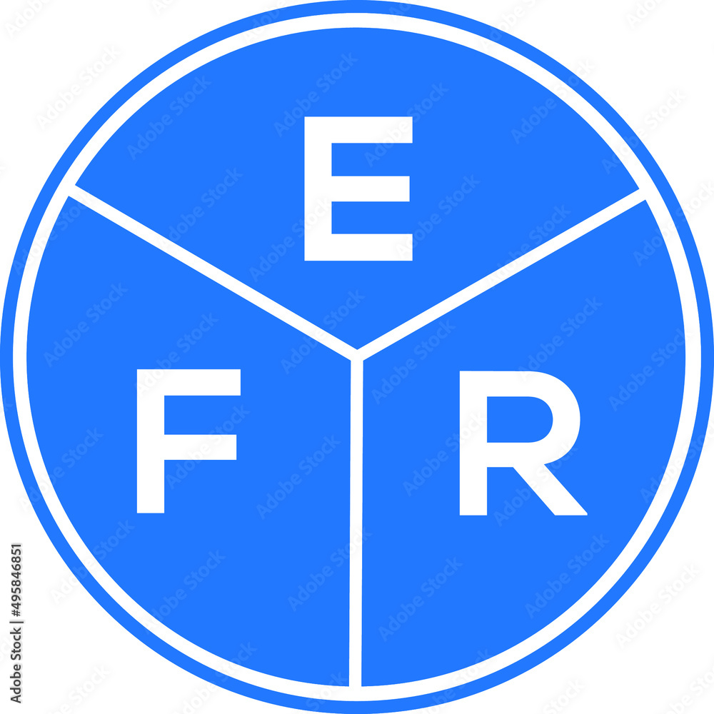 EFR letter logo design on White background. EFR creative Circle letter logo concept. EFR letter design. EFR letter logo design on White background. EFR creative Circle letter logo concept. EFR letter design.
