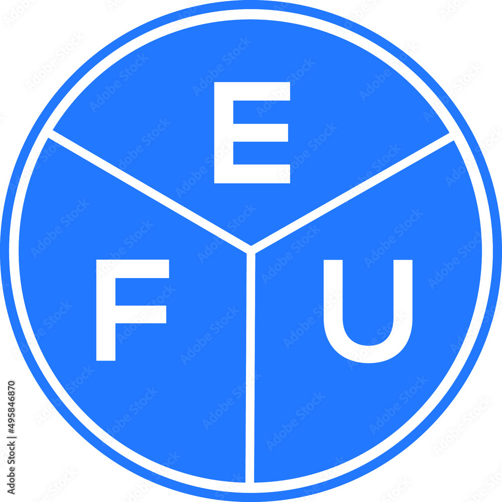 EFU letter logo design on White background. EFU creative Circle letter logo concept. EFU letter design. EFU letter logo design on White background. EFU creative Circle letter logo concept. EFU letter design.