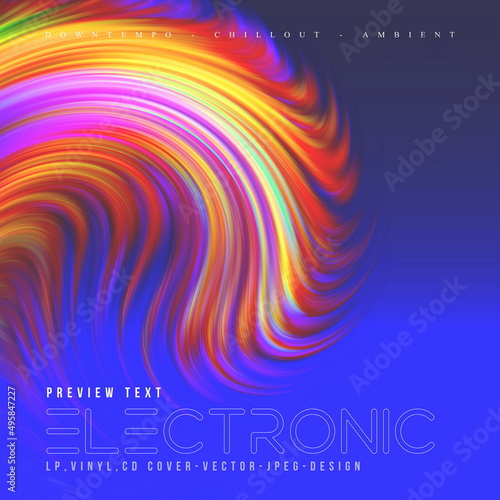 Music Album Cover for the Web Presentation. Colorful Vector Design. Abstract Cards Set. Posters Template Set. Vinyl and CD cover. Square posters, flyers, banners, leaflets. CD Artwork
