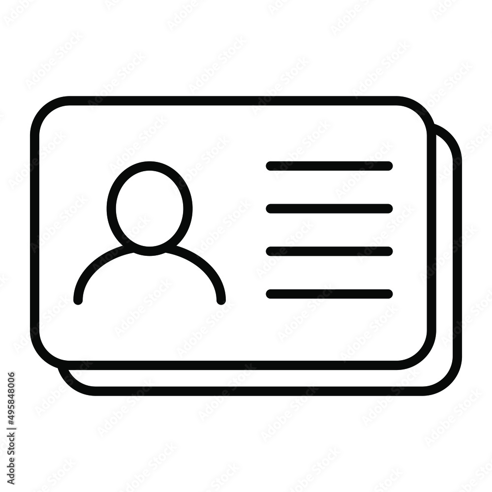ID Card icon collection. Employee clerk card, Identification card, staff identification card symbol. Design for website and mobile app. ID Card icon collection. Employee clerk card, Identification card, staff identification card symbol. Design for website and mobile app.