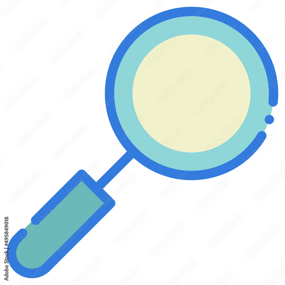 Loupe Icon Illustration With Flat Style Loupe Icon Illustration With Flat Style