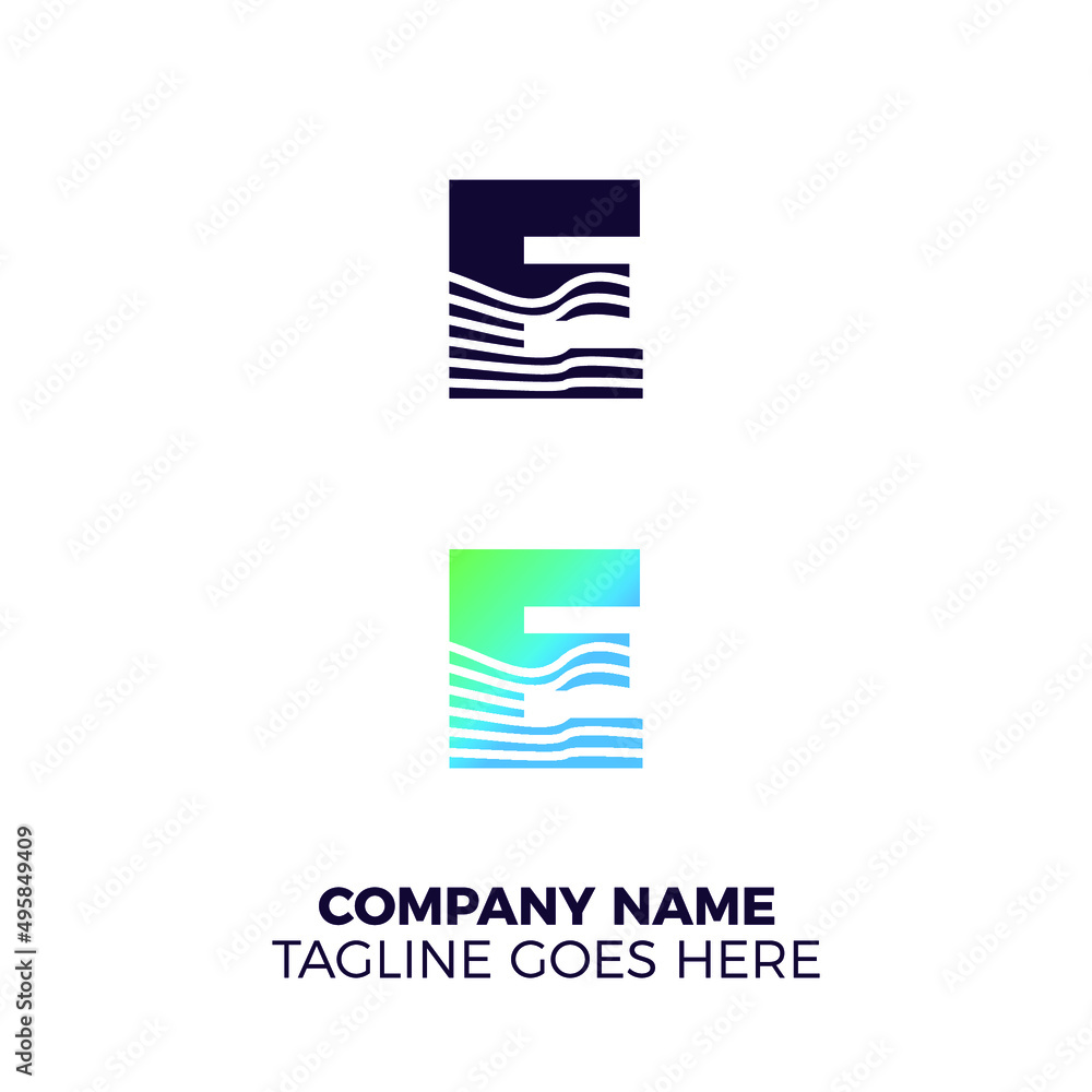 letter E wave logo. minimalist and simple modern vector illustration. letter E wave logo. minimalist and simple modern vector illustration.