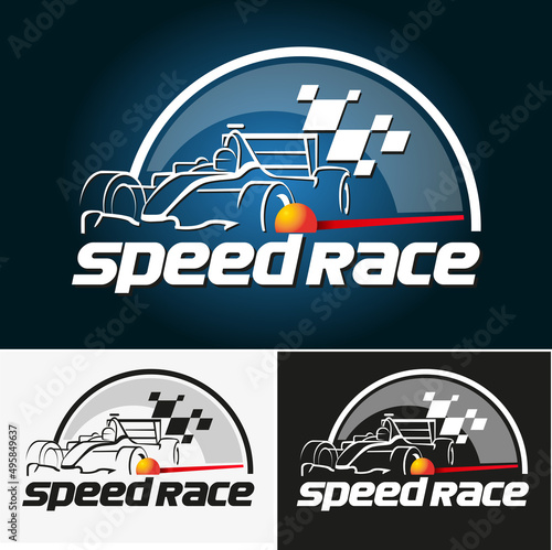 Vector illustration, symbol of speed race event.
