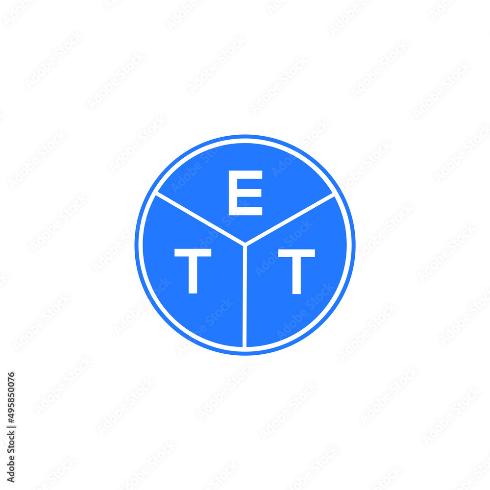 ETT letter logo design on white background. ETT creative circle letter logo concept. ETT letter design. ETT letter logo design on white background. ETT creative circle letter logo concept. ETT letter design.