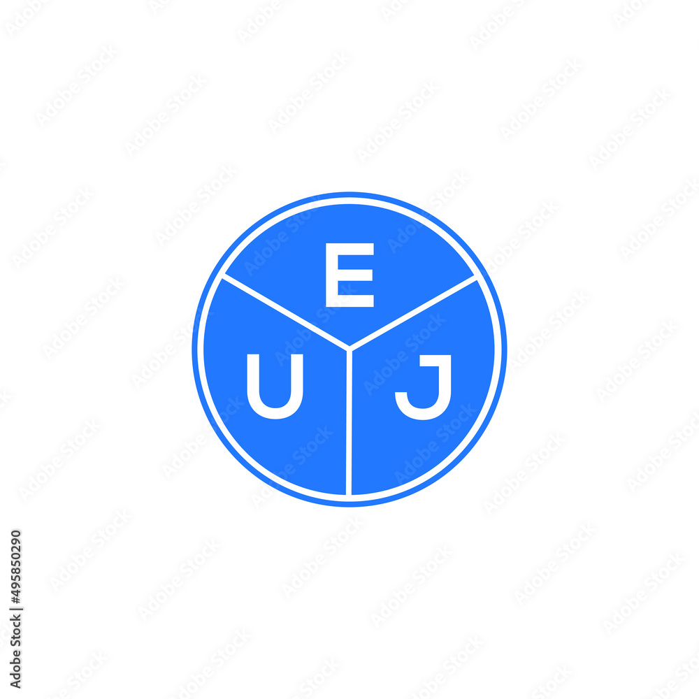 EUJ letter logo design on white background. EUJ creative circle letter logo concept. EUJ letter design. EUJ letter logo design on white background. EUJ creative circle letter logo concept. EUJ letter design.