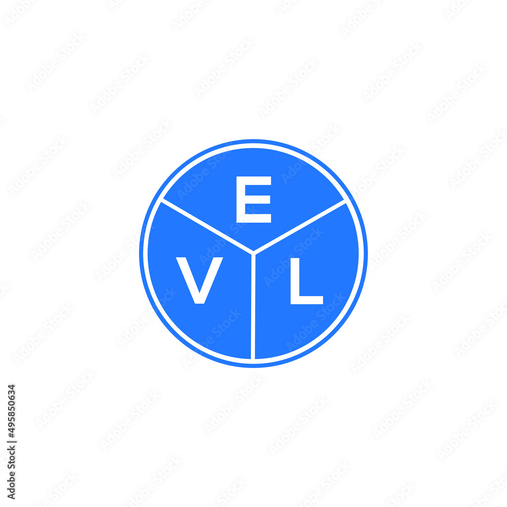EVL letter logo design on White background. EVL creative Circle letter logo concept. EVL letter design. EVL letter logo design on White background. EVL creative Circle letter logo concept. EVL letter design.