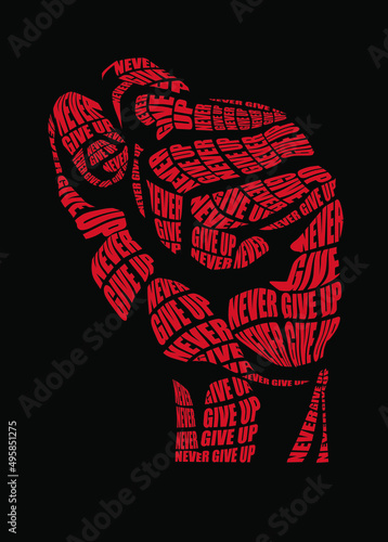 NEVER GIVE UP ART
