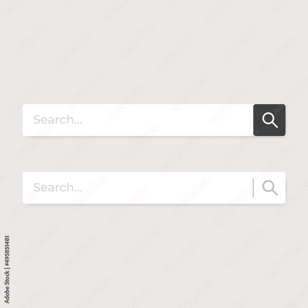 Set of search bar ui design elements illustration on isolated background Set of search bar ui design elements illustration on isolated background