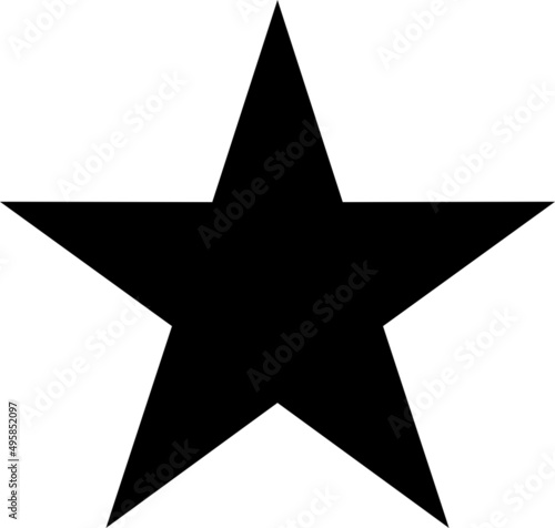 Classic star. Black simple icon.Star Icon Illustration on white bakcground.