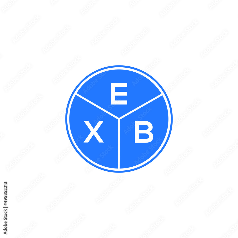 EXB letter logo design on White background. EXB creative Circle letter logo concept. EXB letter design. EXB letter logo design on White background. EXB creative Circle letter logo concept. EXB letter design.