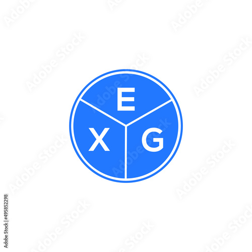 Fototapeta Naklejka Na Ścianę i Meble -  EXG letter logo design on White background. EXG creative Circle letter logo concept. EXG letter design. 