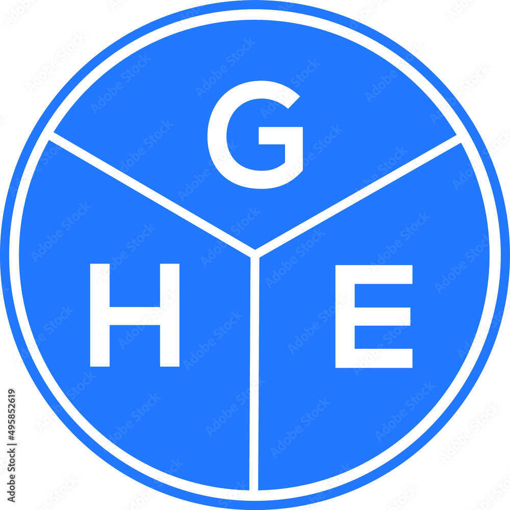 GHE letter logo design on White background. GHE creative Circle letter logo concept. GHE letter design. GHE letter logo design on White background. GHE creative Circle letter logo concept. GHE letter design.