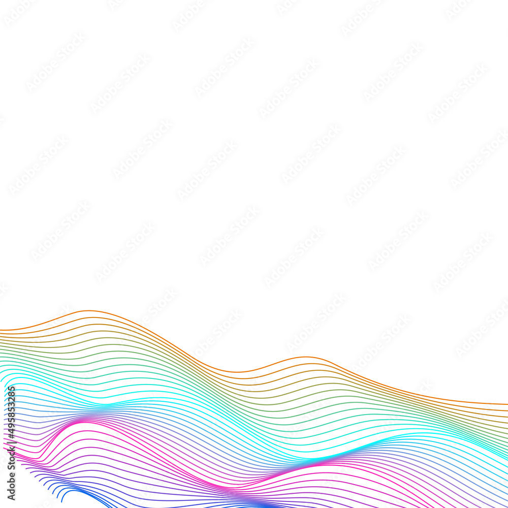 Rainbow Blend Background White Vector. Creative Backdrop. Gradient Mesh Futuristic. Curve Array Template. Multicolored Relax Wave. Rainbow Blend Background White Vector. Creative Backdrop. Gradient Mesh Futuristic. Curve Array Template. Multicolored Relax Wave.