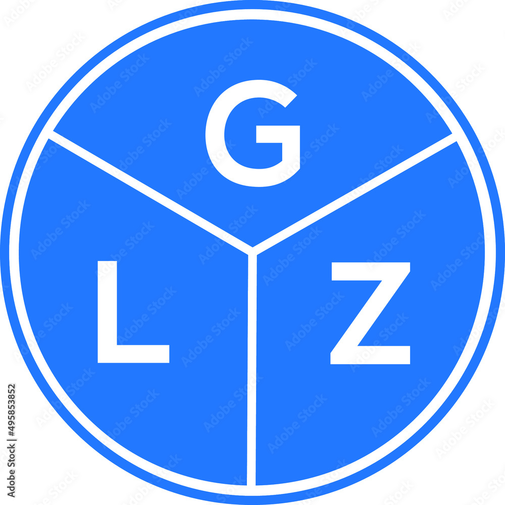 GLZ letter logo design on white background. GLZ creative circle letter logo concept. GLZ letter design. GLZ letter logo design on white background. GLZ creative circle letter logo concept. GLZ letter design.