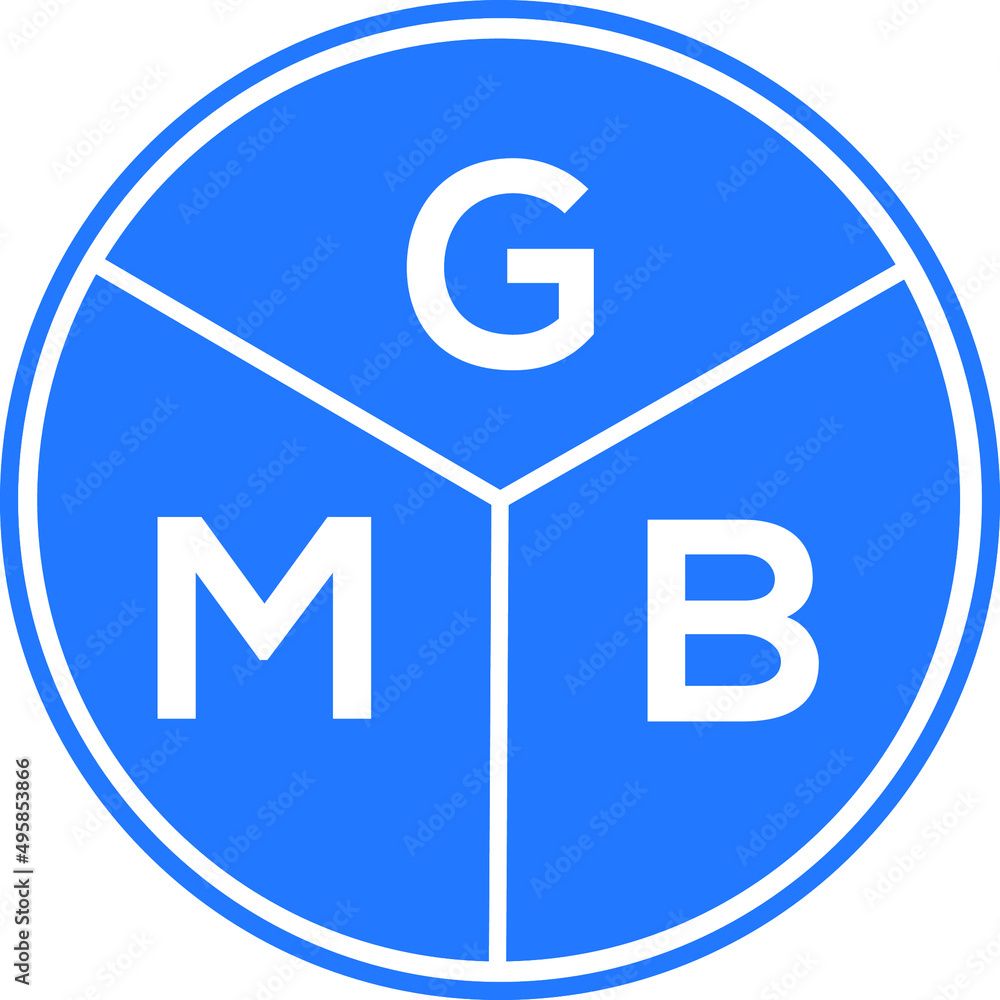 GMB letter logo design on white background. GMB creative circle letter logo concept. GMB letter design. GMB letter logo design on white background. GMB creative circle letter logo concept. GMB letter design.