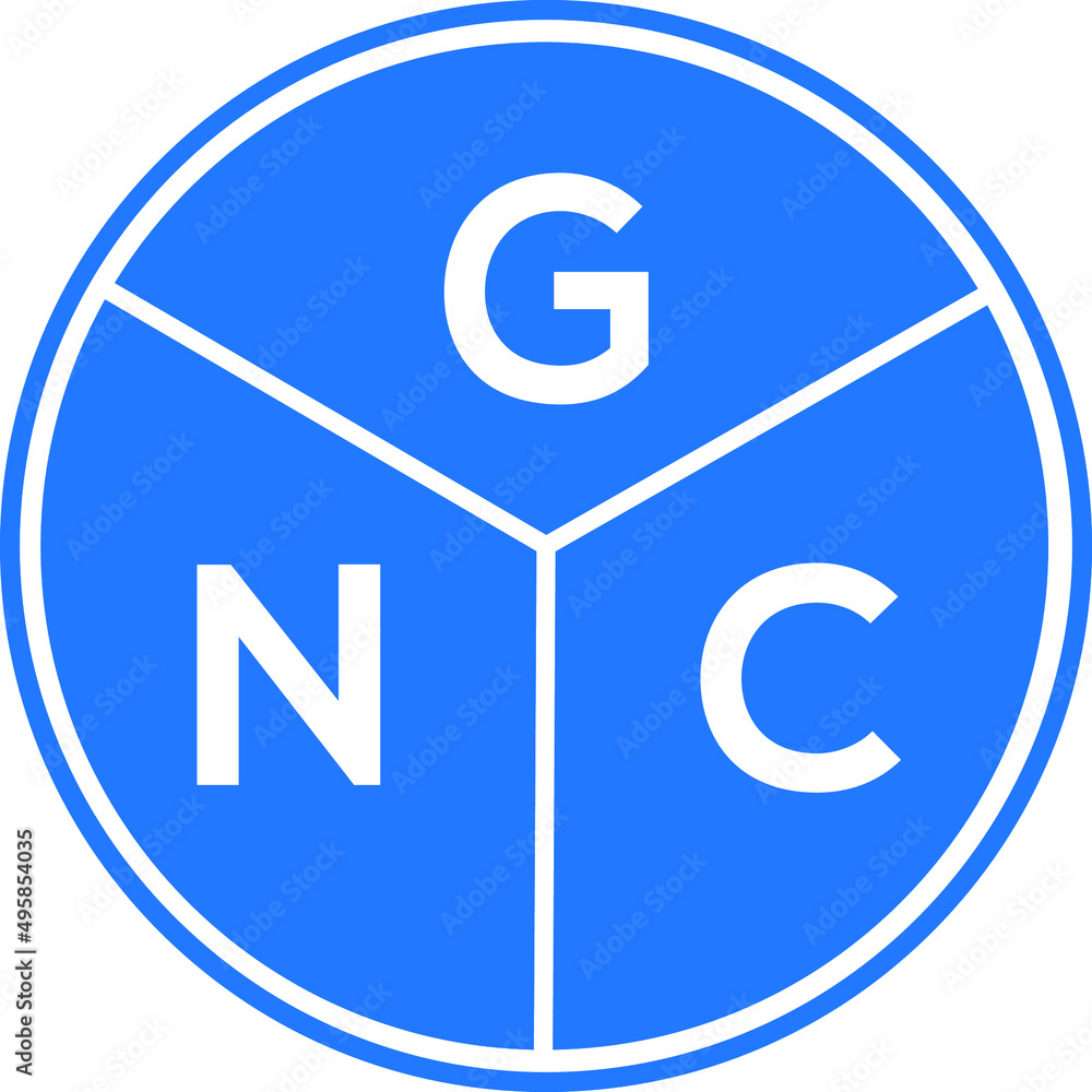 GNC letter logo design on white background. GNC creative circle letter logo concept. GNC letter design. GNC letter logo design on white background. GNC creative circle letter logo concept. GNC letter design.