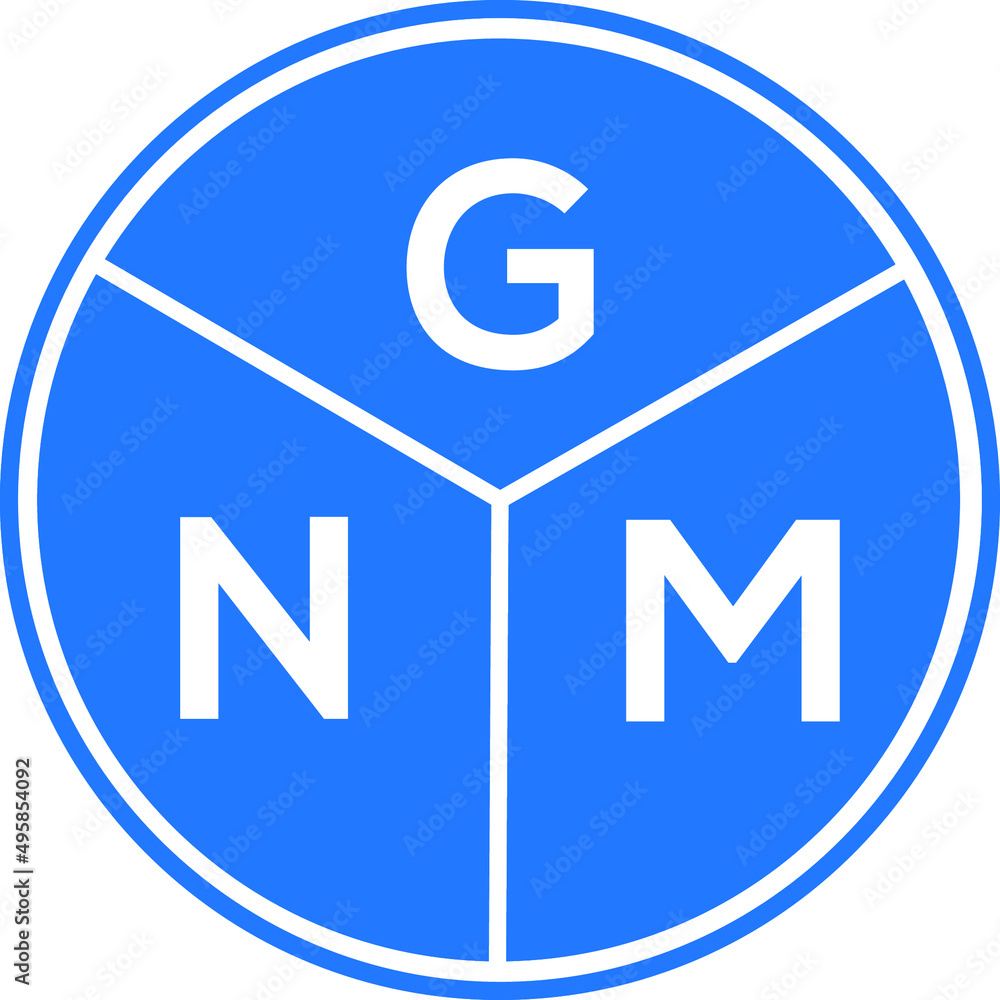 GNM letter logo design on white background. GNM creative circle letter logo concept. GNM letter design. GNM letter logo design on white background. GNM creative circle letter logo concept. GNM letter design.