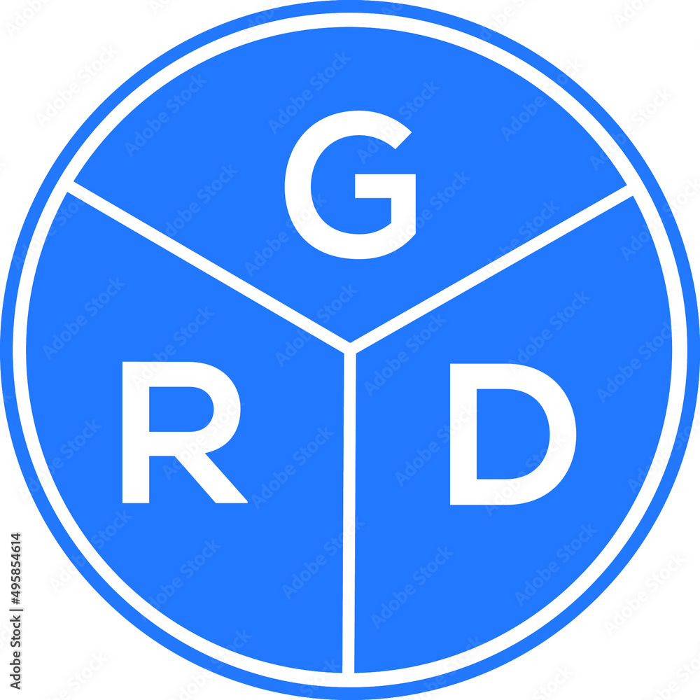 GRD letter logo design on White background. GRD creative Circle letter logo concept. GRD letter design. GRD letter logo design on White background. GRD creative Circle letter logo concept. GRD letter design.