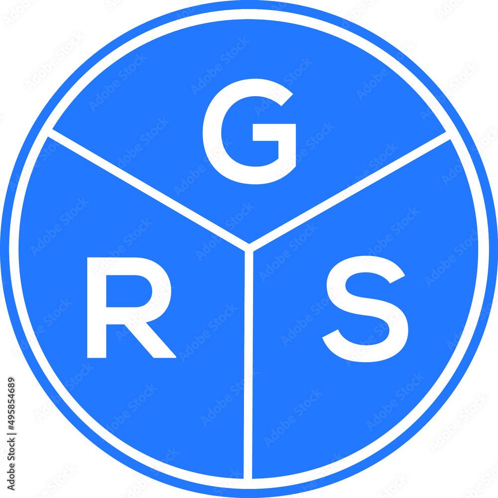 GRS letter logo design on White background. GRS creative Circle letter logo concept. GRS letter design. GRS letter logo design on White background. GRS creative Circle letter logo concept. GRS letter design.