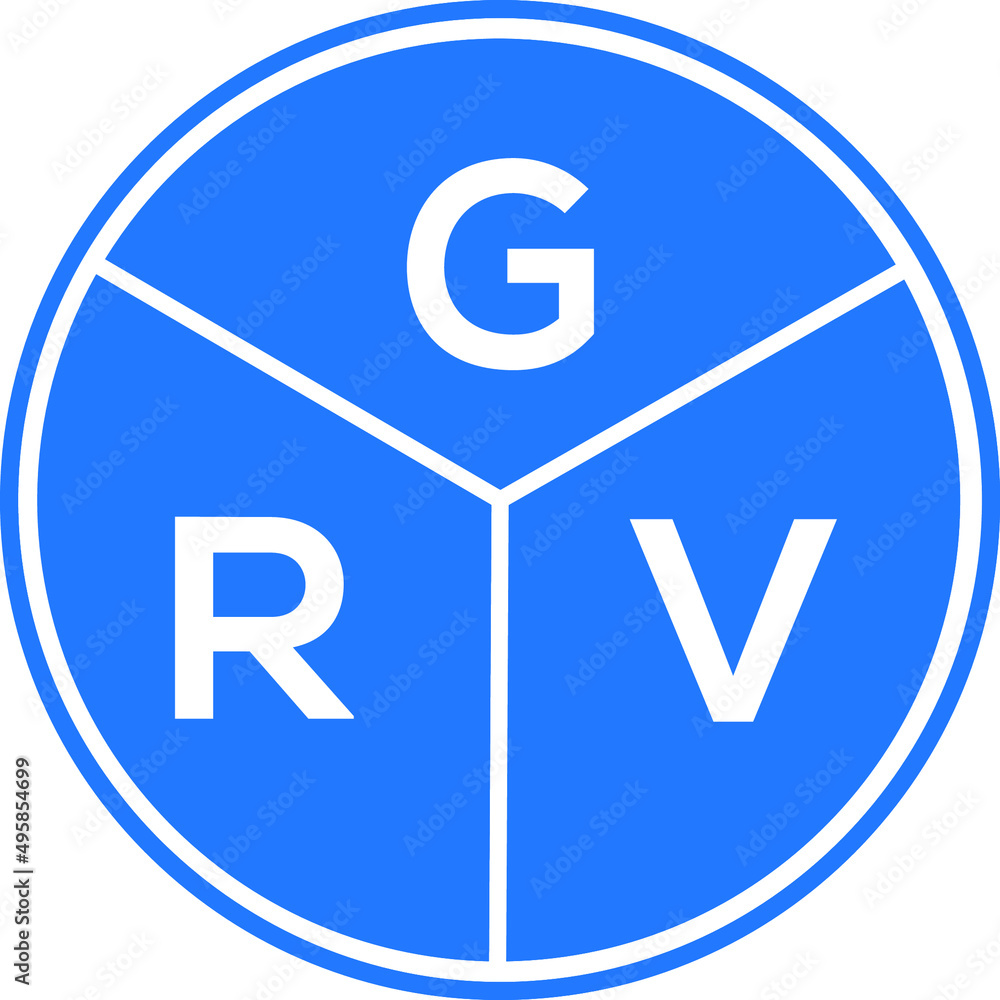 GRV letter logo design on White background. GRV creative Circle letter logo concept. GRV letter design. GRV letter logo design on White background. GRV creative Circle letter logo concept. GRV letter design.