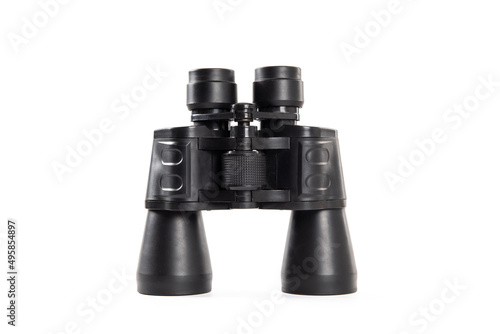 Binoculars isolated on black background
