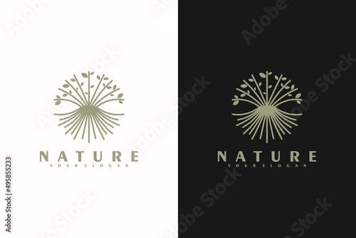 creative abstract tree logo, natur logo, logo inspiration.