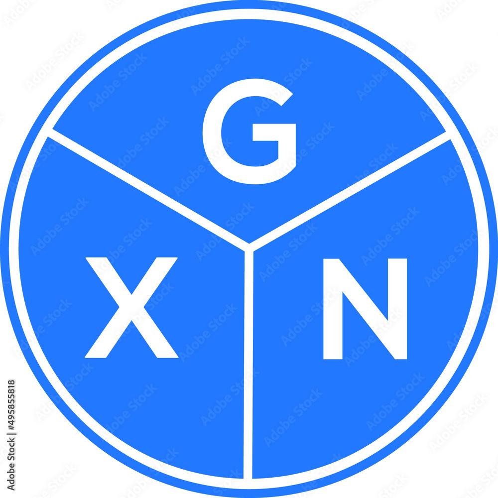 GXN letter logo design on white background. GXN creative circle letter logo concept. GXN letter design. GXN letter logo design on white background. GXN creative circle letter logo concept. GXN letter design.