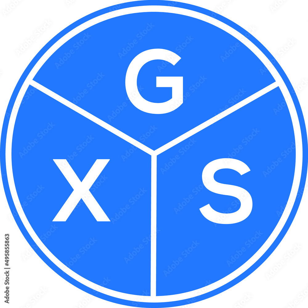 GXS letter logo design on white background. GXS creative circle letter logo concept. GXS letter design. GXS letter logo design on white background. GXS creative circle letter logo concept. GXS letter design.