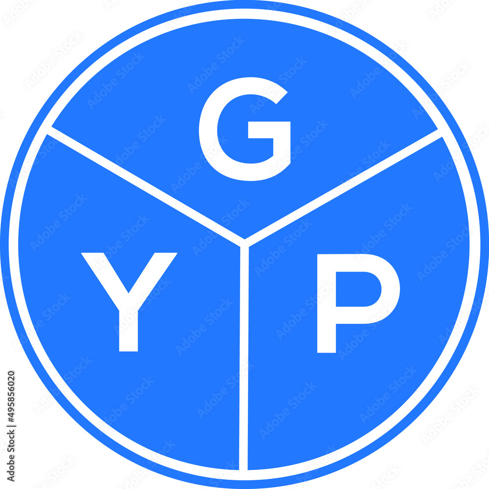 GYP letter logo design on White background. GYP creative Circle letter logo concept. GYP letter design. GYP letter logo design on White background. GYP creative Circle letter logo concept. GYP letter design.