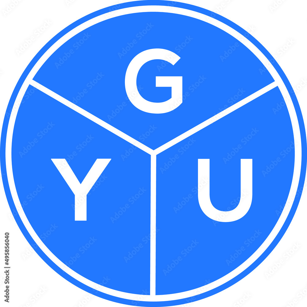 GYU letter logo design on White background. GYU creative Circle letter logo concept. GYU letter design. GYU letter logo design on White background. GYU creative Circle letter logo concept. GYU letter design.