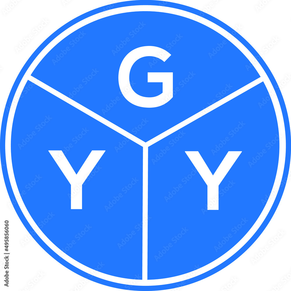 GYY letter logo design on White background. GYY creative Circle letter logo concept. GYY letter design. GYY letter logo design on White background. GYY creative Circle letter logo concept. GYY letter design.