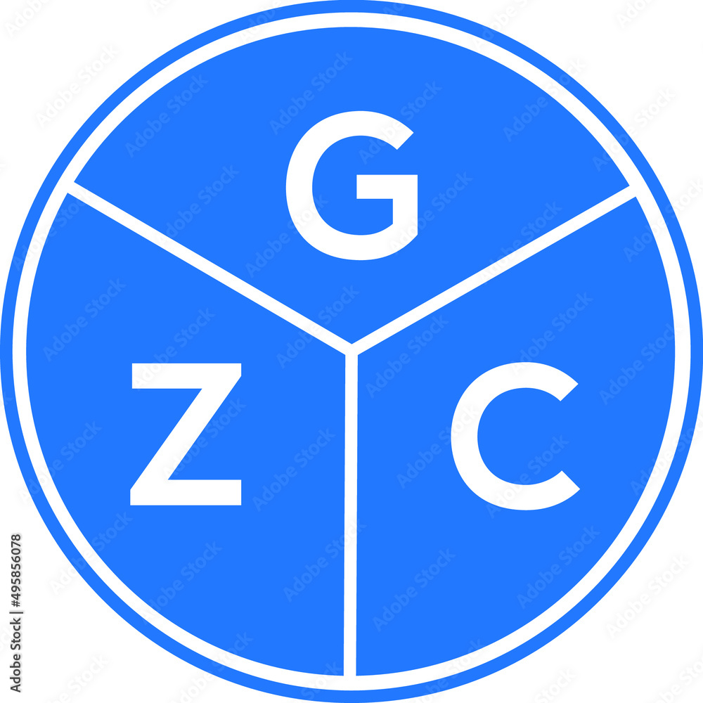 GZC letter logo design on White background. GZC creative Circle letter logo concept. GZC letter design. GZC letter logo design on White background. GZC creative Circle letter logo concept. GZC letter design.