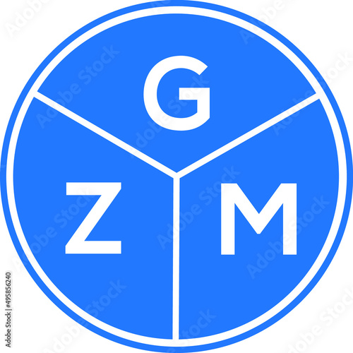 GZM letter logo design on White background. GZM creative Circle letter logo concept. GZM letter design. 