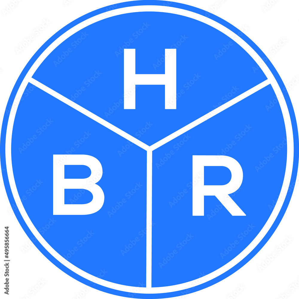 HBR letter logo design on White background. HBR creative Circle letter logo concept. HBR letter design. HBR letter logo design on White background. HBR creative Circle letter logo concept. HBR letter design.