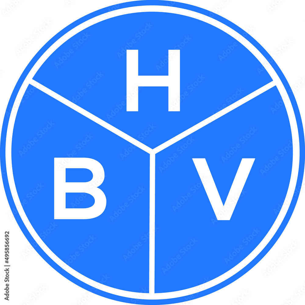 HBV letter logo design on White background. HBV creative Circle letter logo concept. HBV letter design. HBV letter logo design on White background. HBV creative Circle letter logo concept. HBV letter design.