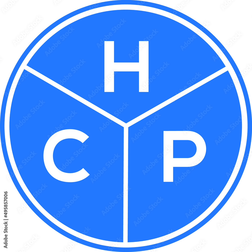 HCP letter logo design on white background. HCP creative circle letter logo concept. HCP letter design. HCP letter logo design on white background. HCP creative circle letter logo concept. HCP letter design.