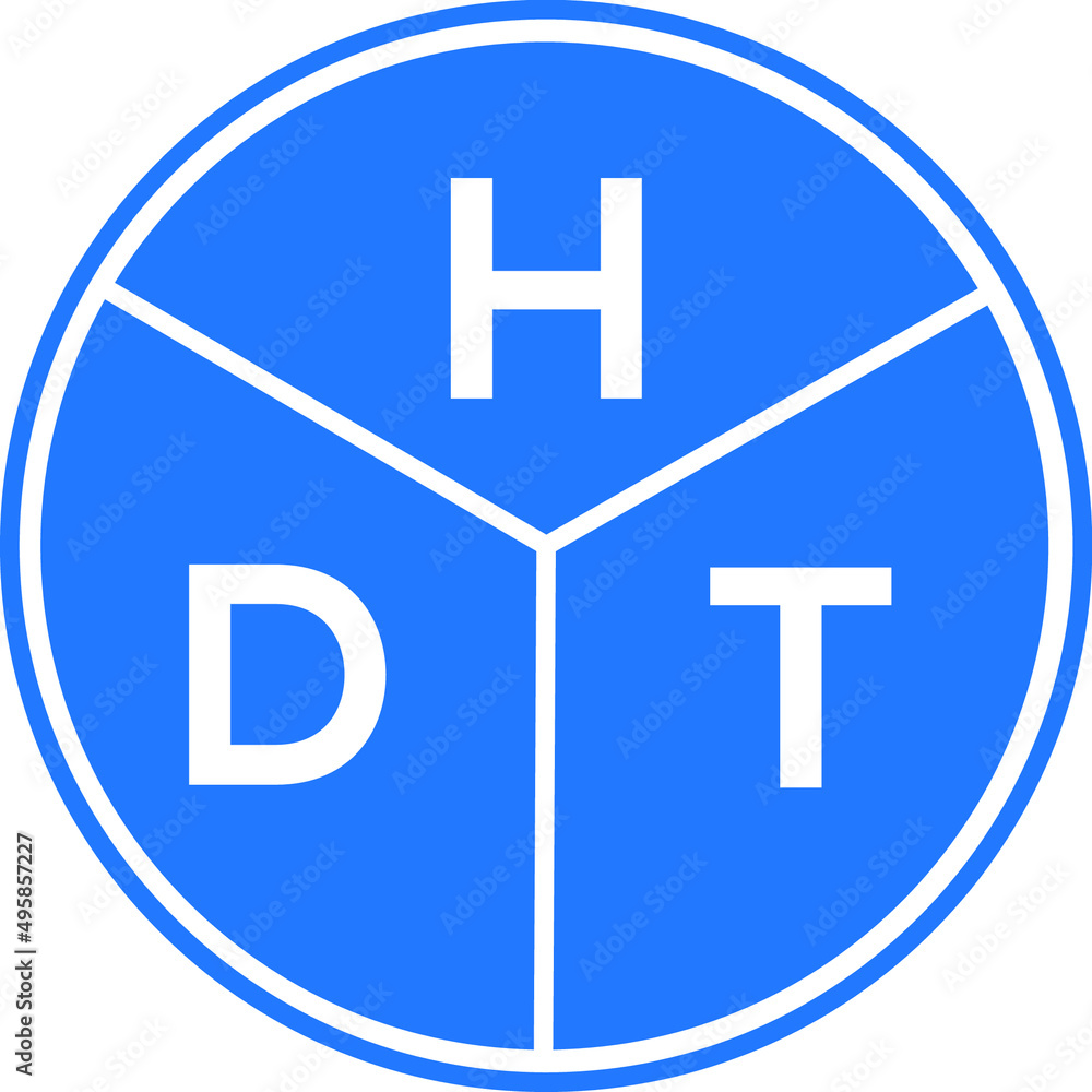 HDT letter logo design on white background. HDT creative circle letter logo concept. HDT letter design. HDT letter logo design on white background. HDT creative circle letter logo concept. HDT letter design.