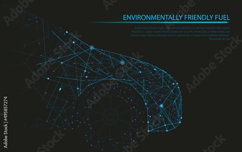 Banner template with futuristic car. Vector illustration