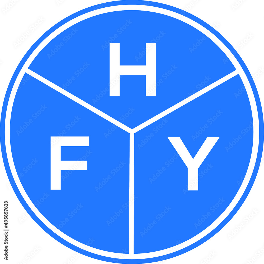 HFY letter logo design on white background. HFY creative circle letter logo concept. HFY letter design. HFY letter logo design on white background. HFY creative circle letter logo concept. HFY letter design.