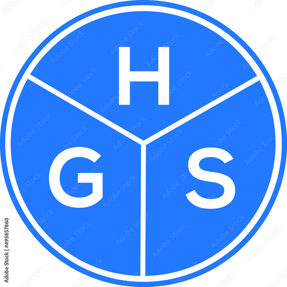 HGS letter logo design on white background. HGS creative circle letter logo concept. HGS letter design. HGS letter logo design on white background. HGS creative circle letter logo concept. HGS letter design.