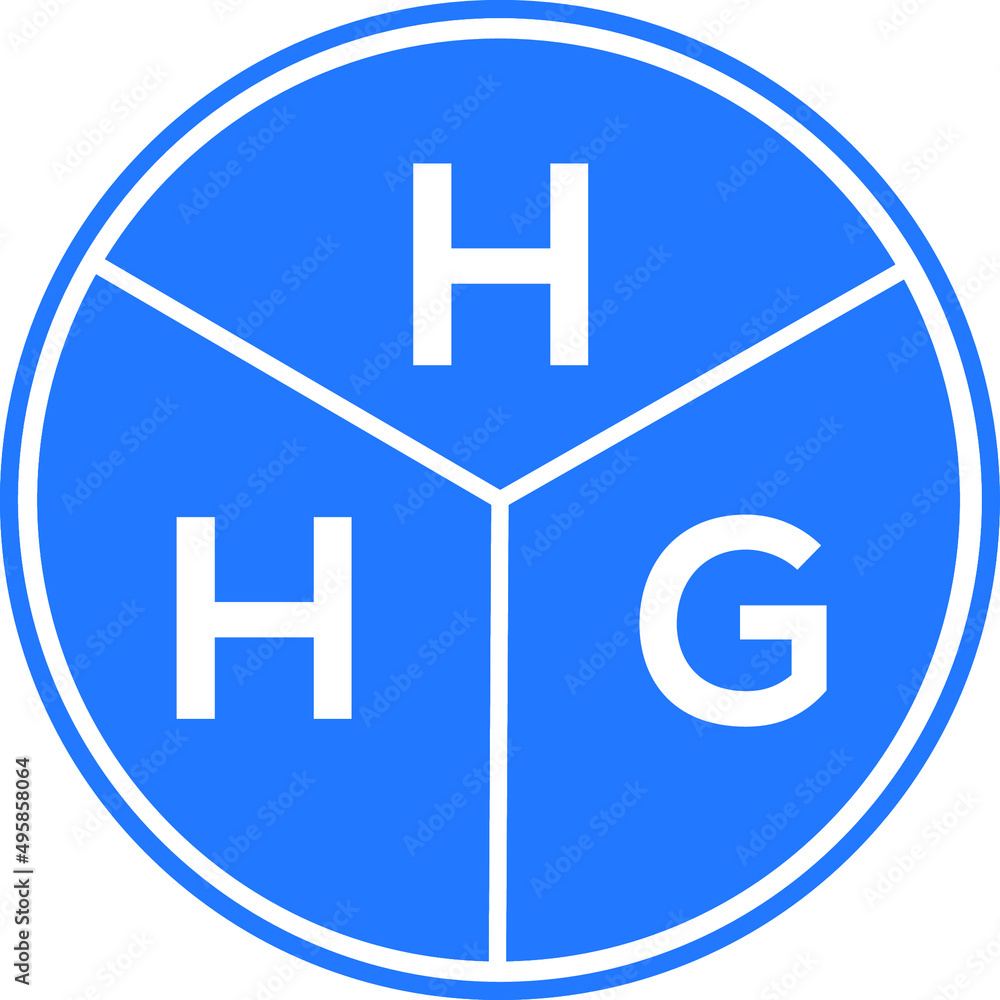 HHG letter logo design on white background. HHG creative circle letter logo concept. HHG letter design. HHG letter logo design on white background. HHG creative circle letter logo concept. HHG letter design.