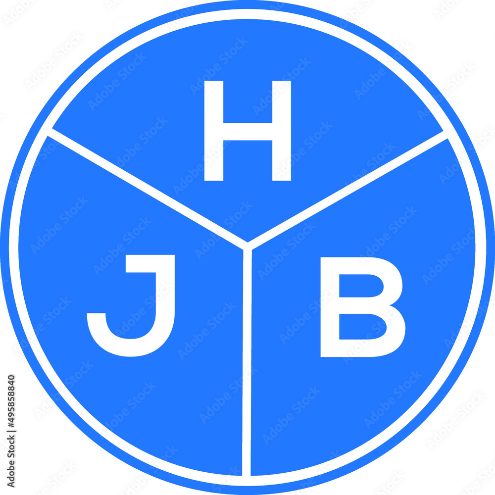 HJB letter logo design on white background. HJB creative circle letter logo concept. HJB letter design. HJB letter logo design on white background. HJB creative circle letter logo concept. HJB letter design.