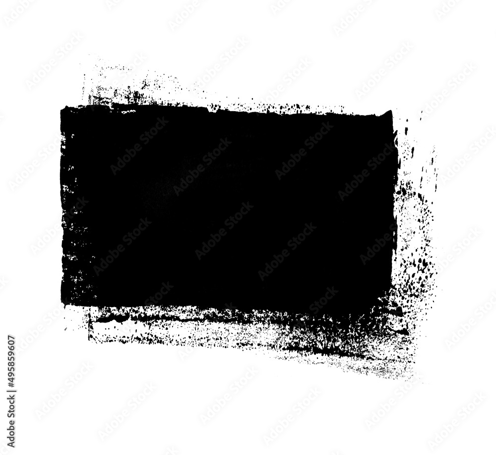 Dreckiger schwarzer Pinselstreifen Banner mit Textfreiraum