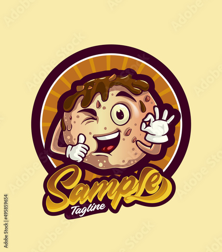 mascot bakso indonesia meatball food cartoon character