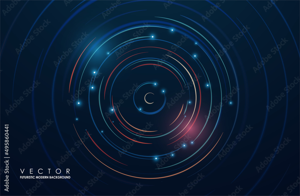 Abstract futuristic blurred circles Abstract futuristic blurred circles