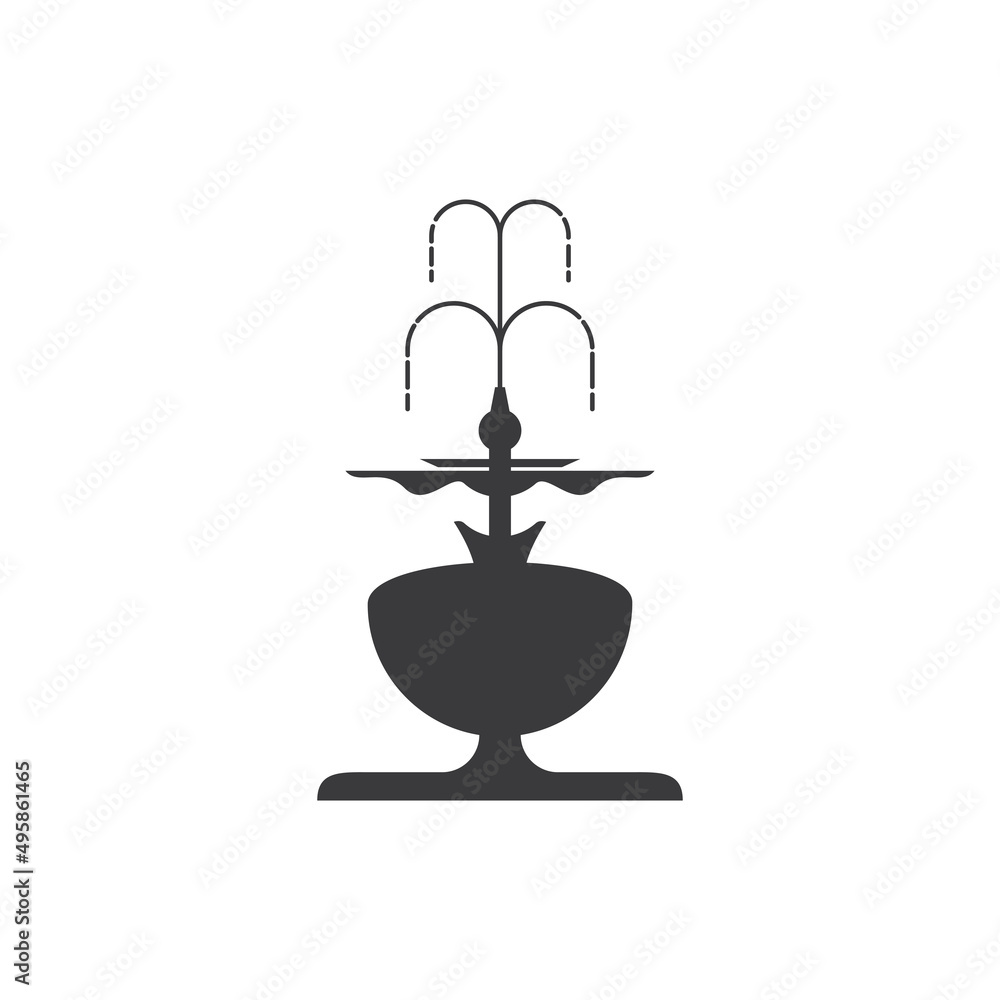 City fountain line icon City fountain line icon