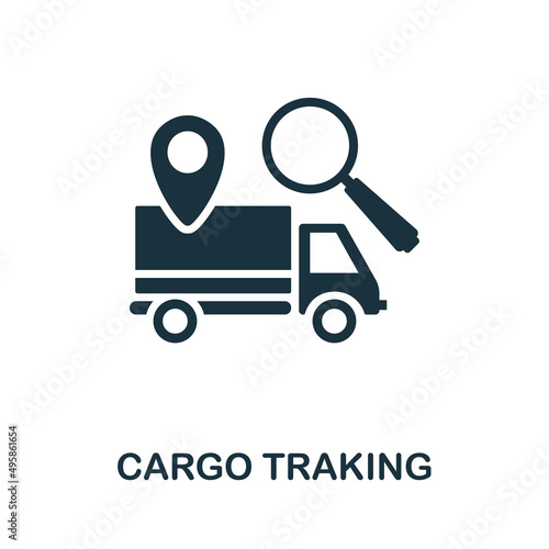 Cargo Traking icon. Monochrome simple Cargo Traking icon for templates, web design and infographics